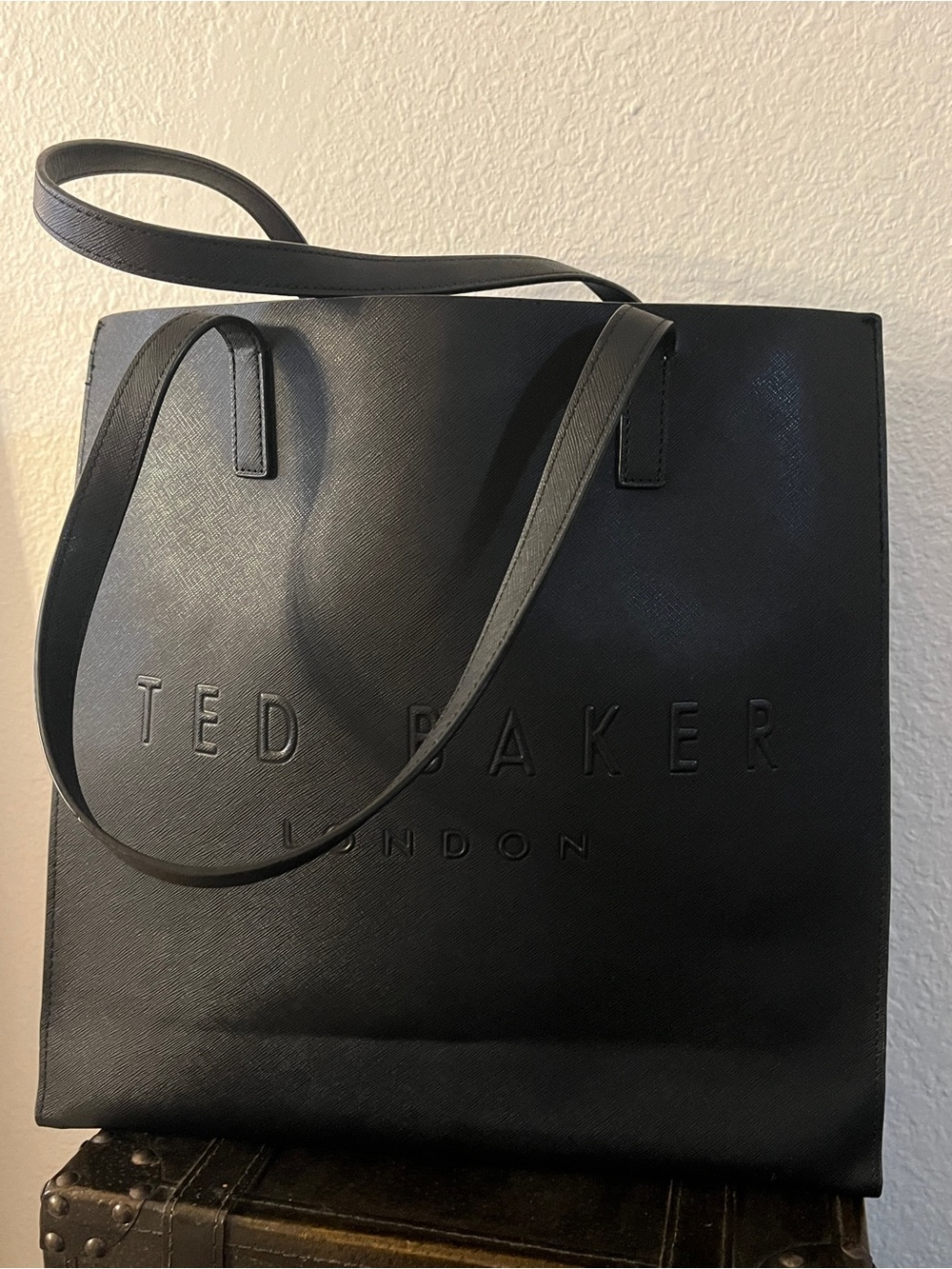 Ted Baker Black Embossed Logo Tote